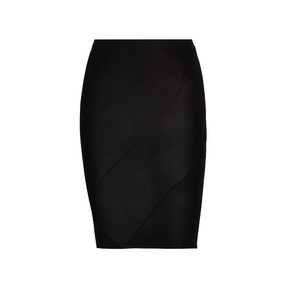 Rick Owens 'Wolfy' Black Cupro Skirt Size S